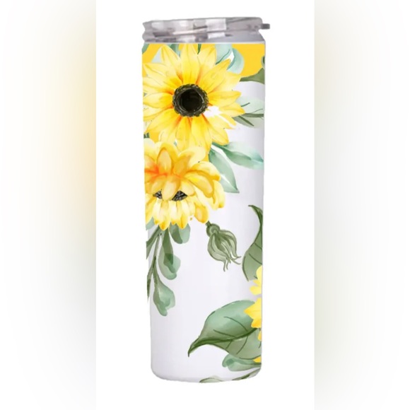 Chrysanthemum flower Semi handmade gift 20oz stainless  bottle GIFT - Picture 1 of 2